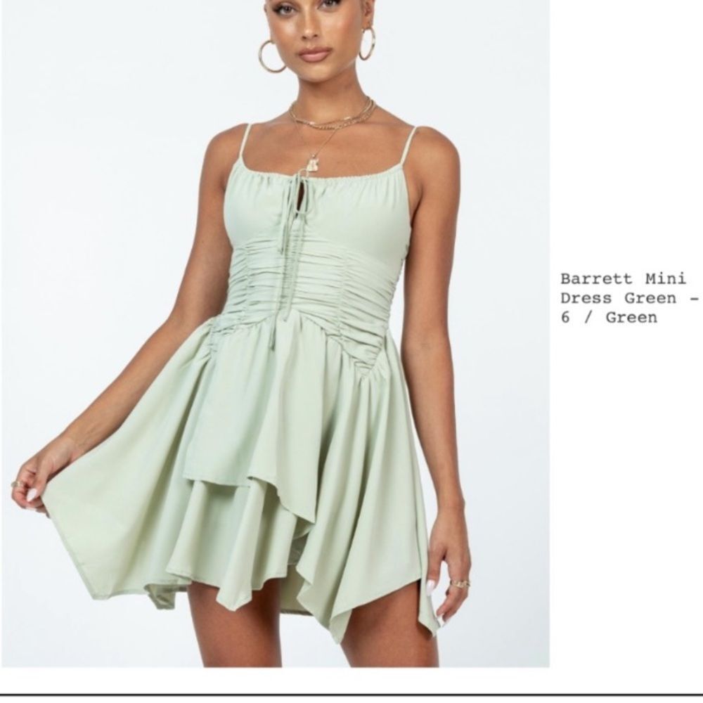 Princess Polly Barrett Mini Dress Green